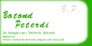 botond peterdi business card